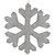 20" Lighted Silver Tinsel Snowflake Christmas Window Decor