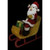 29.5" Red and White Santa Claus in Sleigh with Gift Box Christmas Outdoor Decor