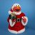 10.5" Red and White Elmo Wearing Plush Santa Christmas Figurine