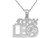 14K White Gold 100% LEO Charm Zodiac Astrology Pendant Necklace with Chain