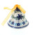 Blue Rose Polish Pottery Winter Celebration Small Bell