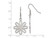 Stainless Steel Large Polished Flower Dangle Earrings