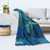 Blue and Green Checkered Handmade Throw Blanket 50" x 70"