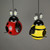 Metal Ladybug & Bumble Bee Hanging Bird Houses Yard Décor (Set of 2)