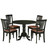 East West Furniture Dublin Wood 5-Piece Dining Set In Black Finish DLAV5-BLK-LC