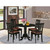 East West Furniture Dublin Wood 5-Piece Dining Set In Black Finish DLAV5-BLK-LC