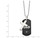Mens Stainless Steel Black Plated DAD Dog tag and Cross  Pendant Necklace with Chain (22 Inches)