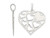 Sterling Silver MOM Engraved Heart Pendant with Chain