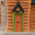 12" Brown and Black Haunted House with Tower LED Light Halloween Tabletop Decor