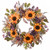 30" Orange Sunflowers Fall Harvest Floral Wreath