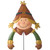 26" Brown Scarecrow Gal Garden Stake Decor