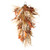 30" Harvest Raffia with Maple Leaves Artificial Thanksgiving Teardrop Swag, Unlit