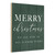 Green and White Merry Christmas to All Rectangular Wall Art Decor 16" x 12"