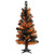2' Black and Orange Tinsel Tree Tabletop Decor