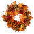 24" Orange and Red Harvest Maple Leaf Thanksgiving Wreath