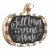 17" Black and Ivory "Fall Leaves Pumpkins Please" Hanging Thanksgiving Wall Decor