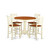 East West Furniture Jackson Wood 5-Pc Counter Height Dining Set JAVN5-WHI-W