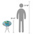 Teamson Home 18" Outdoor Solar Glass Dragonfly Birdbath with LED Lights & Stand for Garden