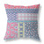 Amrita Sen Suede PInk And Teal Pillow With Insert CAPL235FSDS-BL-16x16