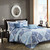 Madison Park Claire Microfiber Printed 6-Piece Coverlet Set In Blue MP13-7743