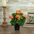 11" Coral Pink Potted Silk Begonia Spring Artificial Floral Arrangement