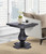 Zimlay Franklin Wood Square Pedestal Side Table In Black 107022ET