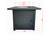 Zimlay Belitung Black Metal Square Fire Pit Table With Glass Rocks 5812FP