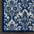 Nourison Damask Ivory and Navy Rectangle Area Rug 2'3" x 3'9"