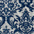 Nourison Damask Ivory and Navy Rectangle Area Rug 2'3" x 3'9"