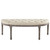 Modway Esteem Vintage French Upholstered Fabric Semi-Circle Bench EEI-3369-BEI