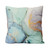 18' Blue and Green Marble Square Pillow