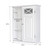 Elegant Home Fashions Wooden Bathroom Wall Cabinet Space Saver w/ Open Storage Shelves, White
