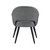 Powell Midcentury Modern Sabine Side Chair With Dark Grey Finish D1437D21GPUSC
