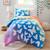 Mi Zone Kids Polyester Printed Comforter Set With Blue And Purple MZK10-245