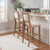 Linon Farm House Emmy Natural Bar Stool With Grey Wash Finish BS236NAT01U