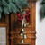 12” Rustic Bow with Golden Jingle Bells Christmas Door Hanger
