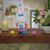 13.5" Pink and Blue Easter Bunny Gnome with Egg Figure