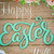 10" Green and Beige "Happy Easter Y'all" Hanging Square Framed Wall Sign
