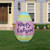66" Pink and Blue Lighted Outdoor Inflatable "Happy Easter" Giant Egg