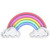 15.75" LED Neon Style Rainbow and Clouds Wall Sign
