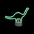 11" Green Dinosaur LED Neon Style Table Sign