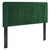 Modway Milenna Channel Tufted Velvet Queen Headboard In Emerald MOD-6339-EME