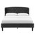 Modway Penelope Queen Velvet Platform Bed With Charcoal Finish MOD-6180-CHA