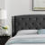 Modway Penelope Queen Velvet Platform Bed With Charcoal Finish MOD-6180-CHA