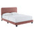 Modway Celine Channel Tufted Velvet Queen Bed In Dusty Rose Finish MOD-6330-DUS