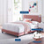 Modway Celine Channel Tufted Velvet Queen Bed In Dusty Rose Finish MOD-6330-DUS