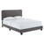 Modway Celine Channel Tufted Velvet King Bed With Gray Finish MOD-6329-GRY