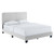 Modway Celine Channel Tufted Velvet King Bed In Light Gray Finish MOD-6329-LGR