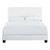 Modway Celine Channel Tufted Velvet King Bed With White Finish MOD-6329-WHI