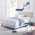 Modway Celine Channel Tufted Velvet Full Bed In Light Gray Finish MOD-6331-LGR